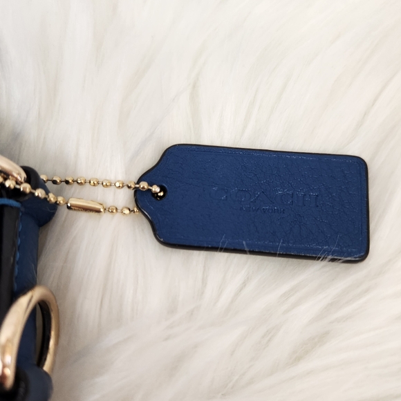 Coach Blue Pebble Leather Isabelle East West Hobo Shoulder / Crossbody Bag - Picture 7 of 16